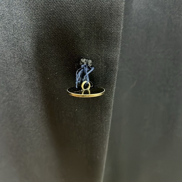 Oscar de la Renta Navy Wool 2 Button Sportscoat Blazer Men Size 40 Long BLEMISH - Picture 4 of 6